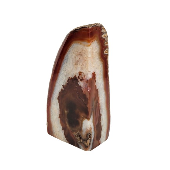 Agate Geode 7" Cut Polished Self Standing Crystal Mineral Natural Stone 3.1 lbs - Picture 1 of 11